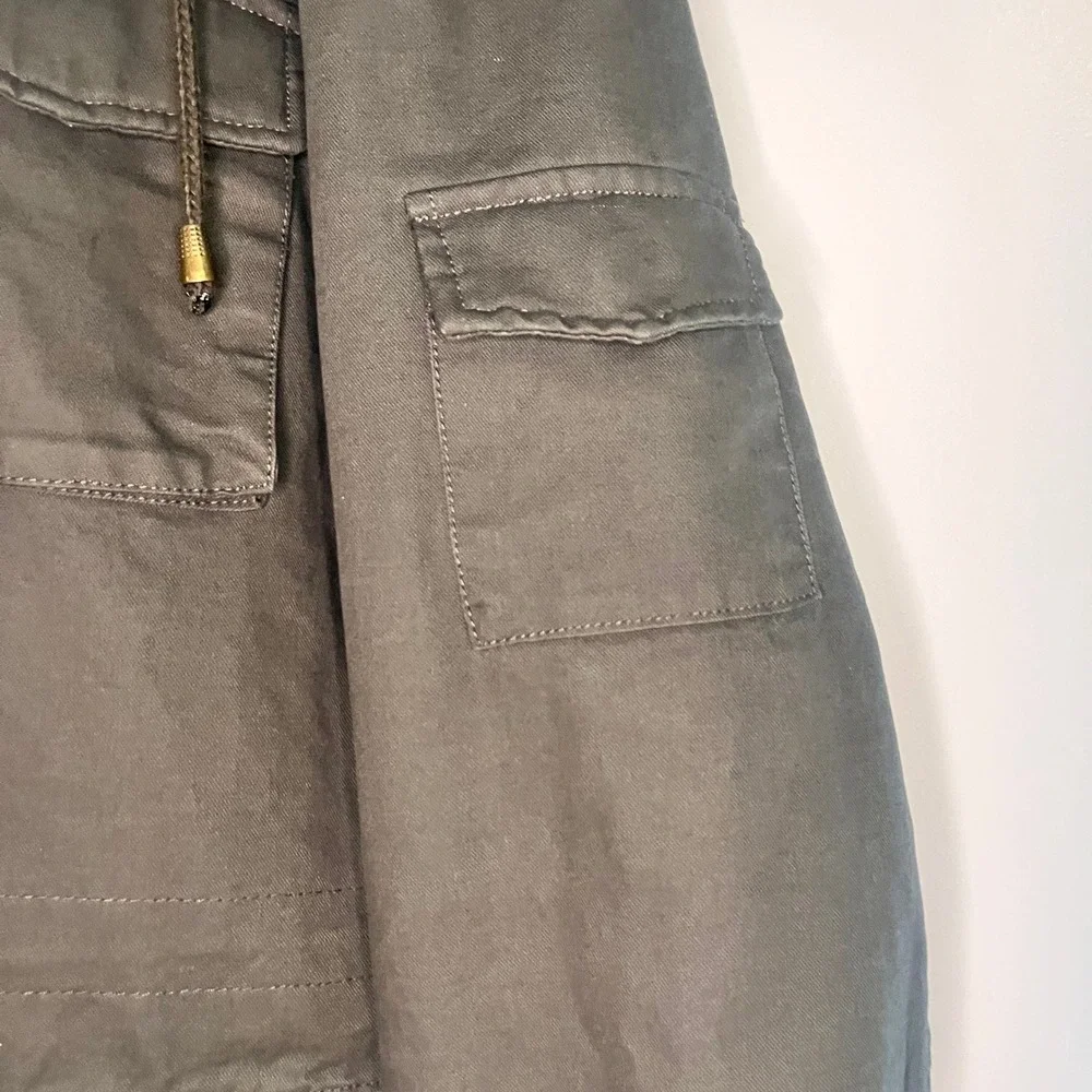 WenVen Mens Military Cotton Jacket Fleece Lined Hooded Parka Olive Green XL - Picture 5 of 8